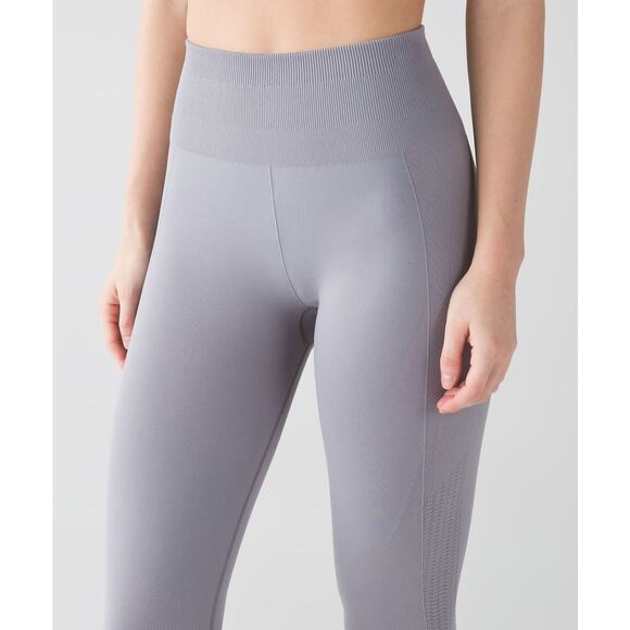 Lululemon Flow & Go Crop Battleship Grey Sz 6 High Waisted Leggings Gym Workout - Picture 4 of 16